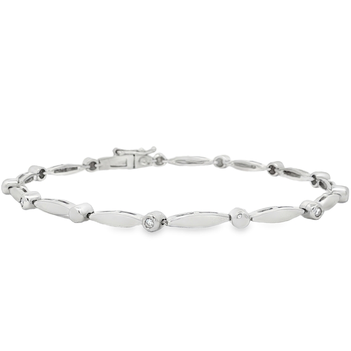 PULSERA DE ORO BLANCO CON DIAMANTES