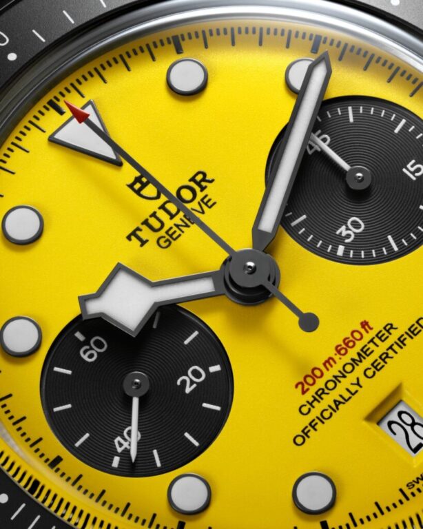 Con 39 mm de diámetro y 13,1 mm de grosor, el nuevo #BlackBayChrono39 tiene una presencia impactante con una inconfundible esencia “Bumblebee”.

#TudorWatch #BornToDare