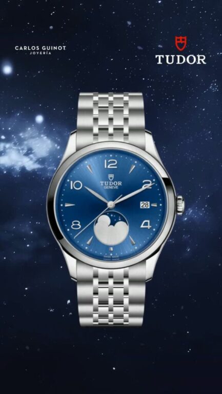 TUDOR presenta su primer reloj con una complicación de fases lunares, como parte de esta línea. 

#TudorWatch #BornToDare #1926 #LuxuryWatches #CarlosGuinot #JoyeriaCarlosGuinot #Castellon #joyeriascastellon