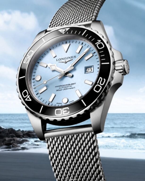 Una esfera azul escarchado, un bisel cerámico y un movimiento mecánico automático con espiral de silicio para una precisión excepcional: este es el HYDROCONQUEST.

#Longines #HydroConquest #EleganceIsAnAttitude