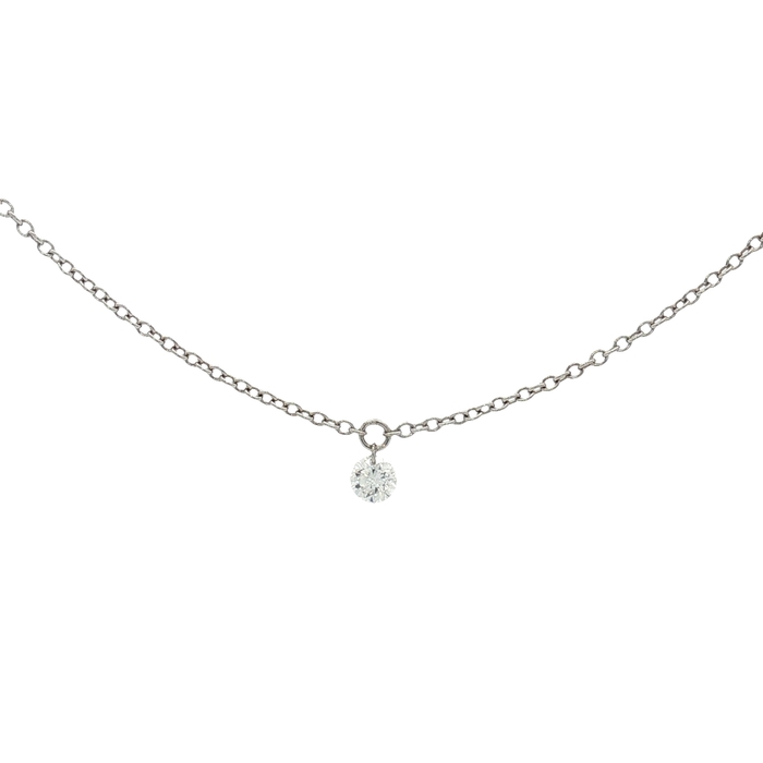 CADENA ORO BLANCO CON DIAMANTES