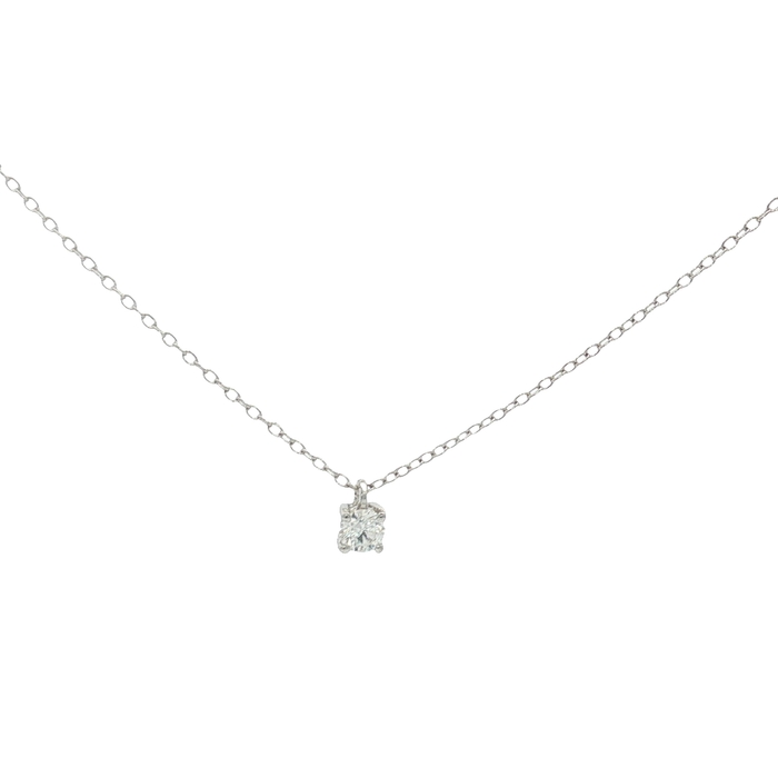 CADENA ORO BLANCO CON DIAMANTES