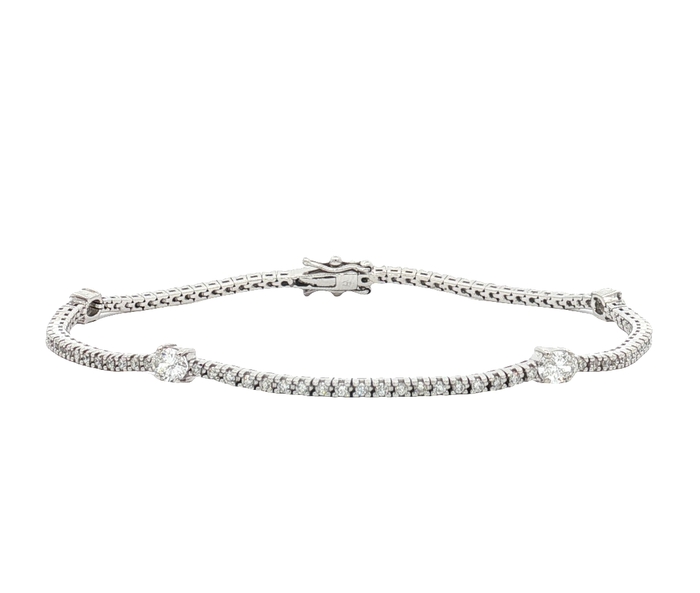 PULSERA DE ORO BLANCO CON DIAMANTES