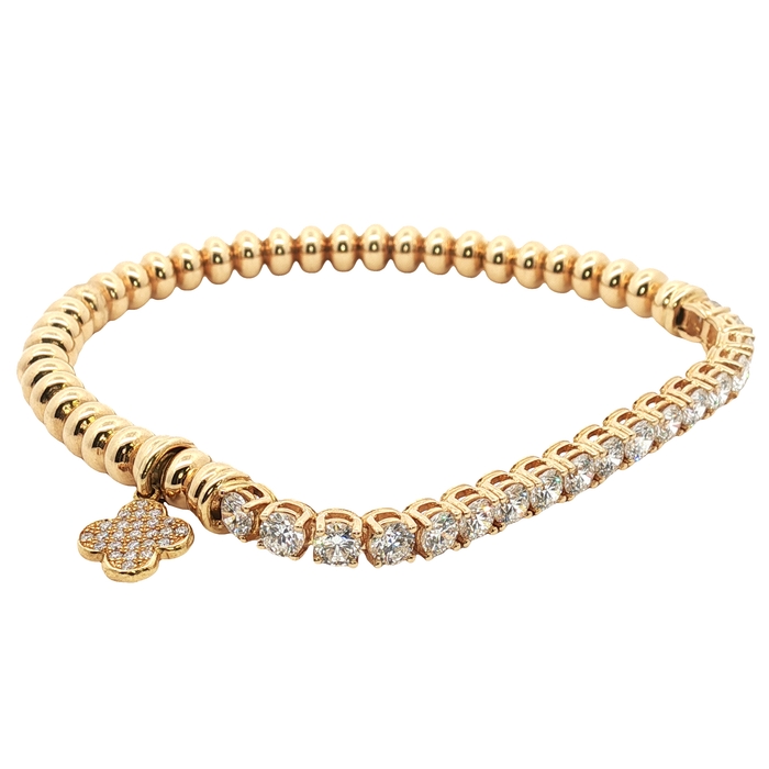 PULSERA DE ORO AMARILLO CON DIAMANTES