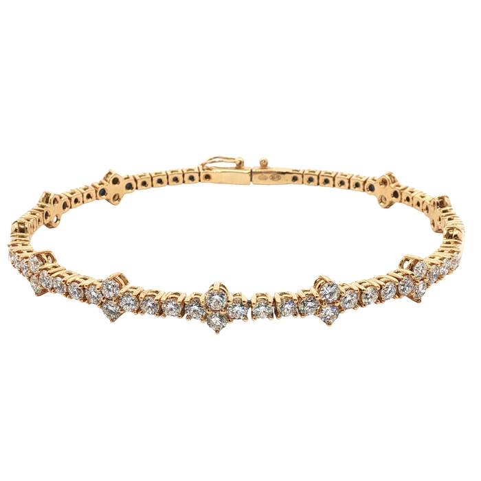 PULSERA DE ORO AMARILLO CON DIAMANTES
