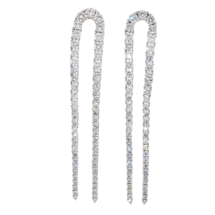 PENDIENTES DE ORO BLANCO CON DIAMANTES