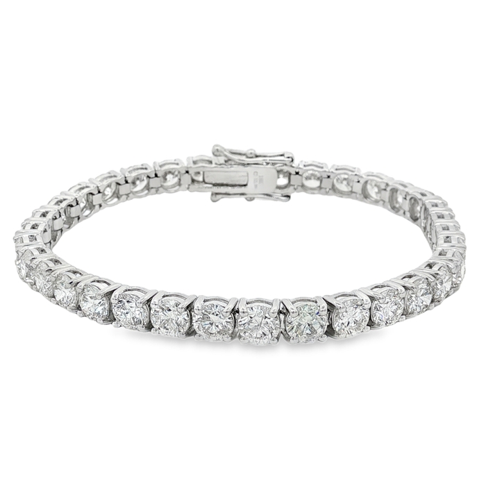 PULSERA RIVIERE DE ORO BLANCO CON DIAMANTES