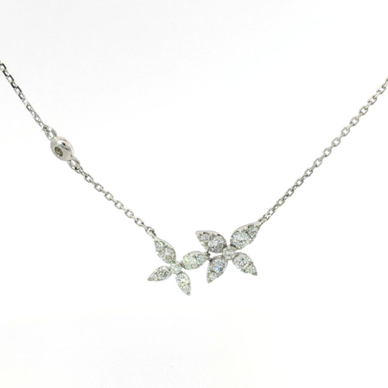 CADENA ORO BLANCO CON DIAMANTES