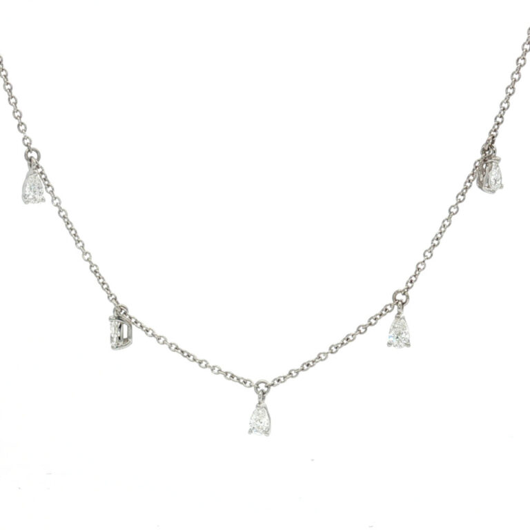 CADENA ORO BLANCO CON DIAMANTES