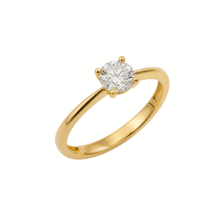 SOLITARIO ORO AMARILLO CON DIAMANTE