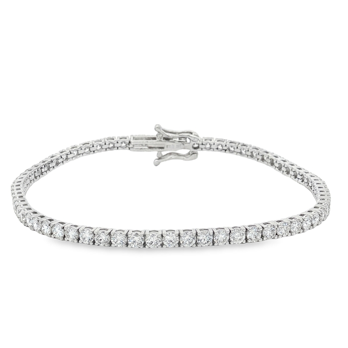 PULSERA RIVIERE DE ORO BLANCO CON DIAMANTES