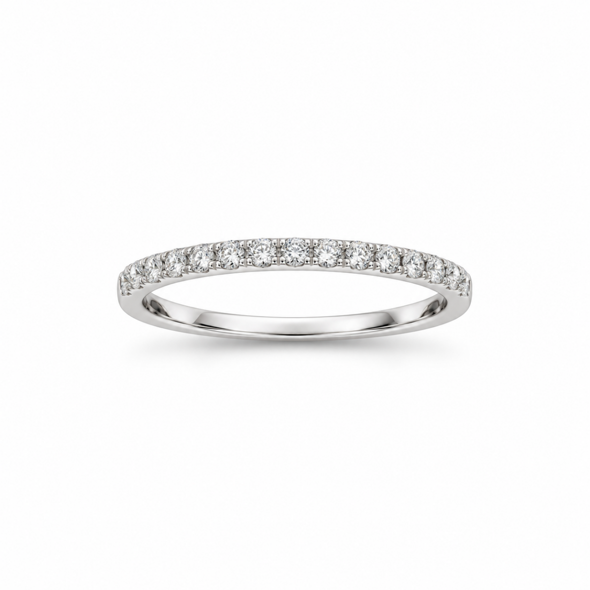 MEDIA ALIANZA EN ORO BLANCO CON DIAMANTES