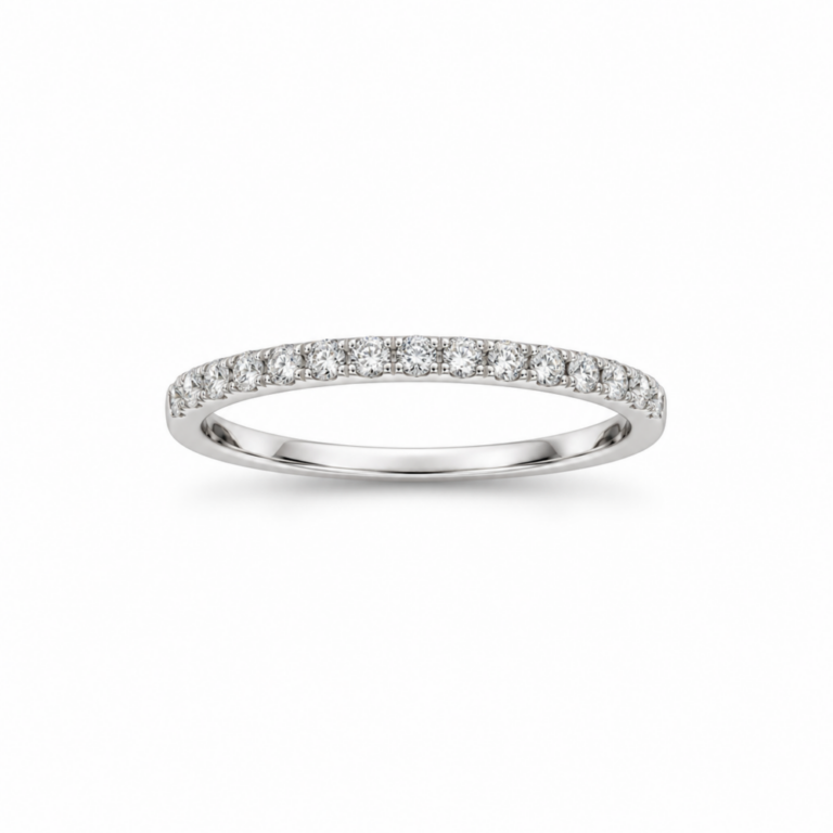 MEDIA ALIANZA EN ORO BLANCO CON DIAMANTES