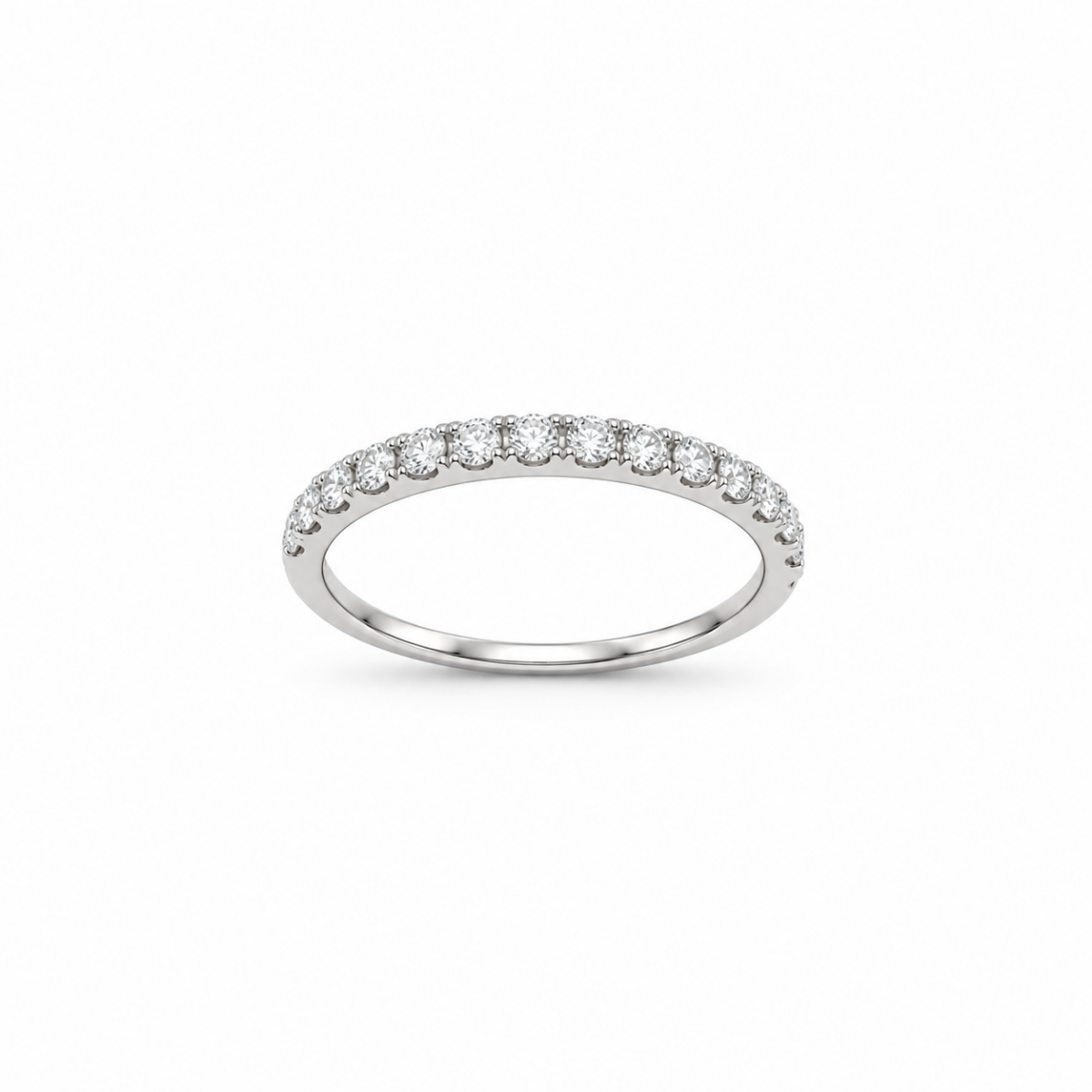 MEDIA ALIANZA EN ORO BLANCO CON DIAMANTES