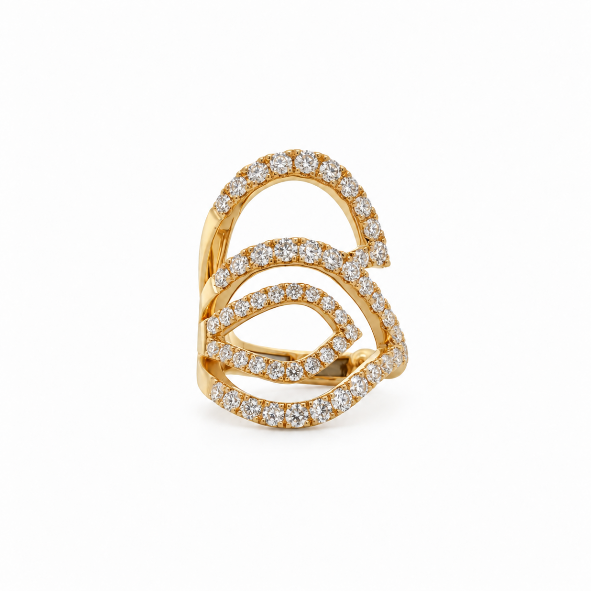 EARCUFF EN ORO AMARILLO CON DIAMANTES