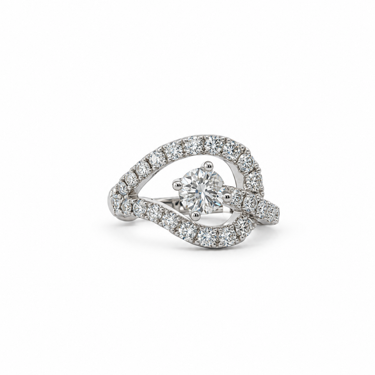 EARCUFF EN ORO BLANCO CON DIAMANTES