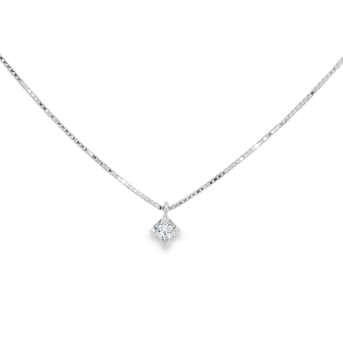 COLGANTE ORO BLANCO Y DIAMANTE