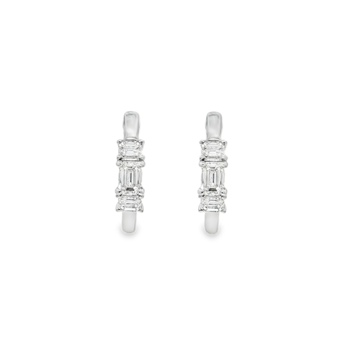 PENDIENTES DE ORO BLANCO CON DIAMANTES