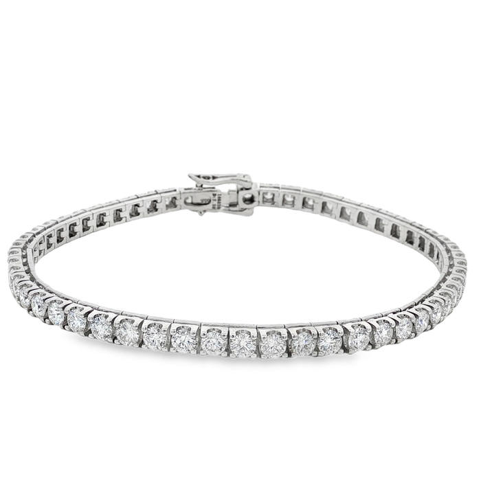 PULSERA RIVIERE DE ORO BLANCO CON DIAMANTES