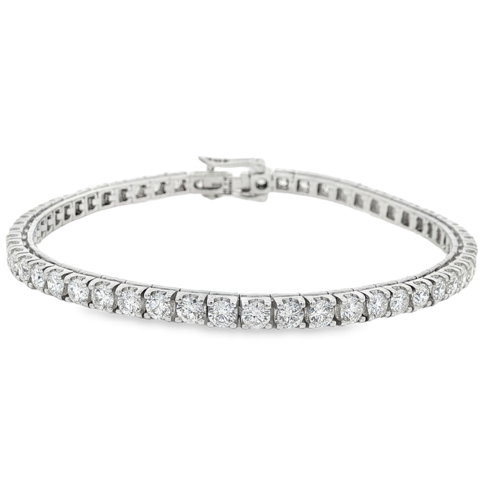 PULSERA RIVIERE DE ORO BLANCO CON DIAMANTES