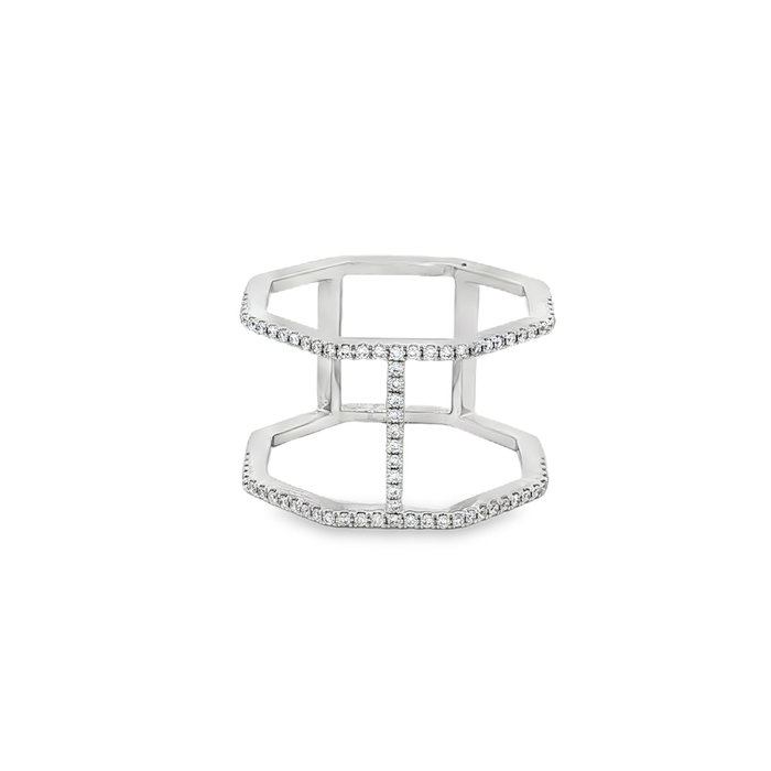 ANILLO DE ORO BLANCO CON DIAMANTES