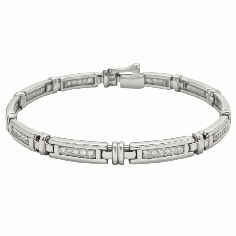 PULSERA DE ORO BLANCO CON DIAMANTES