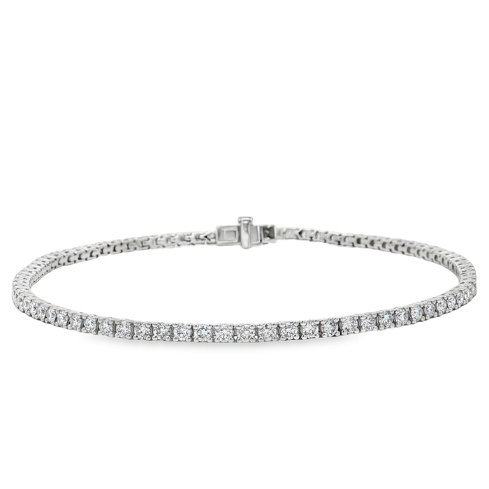 PULSERA RIVIERE DE ORO BLANCO CON DIAMANTES
