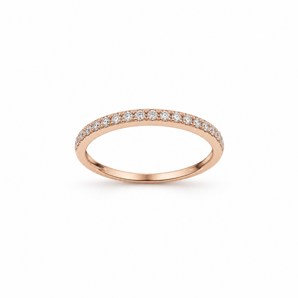 ANILLO EN ORO ROSA CON DIAMANTES