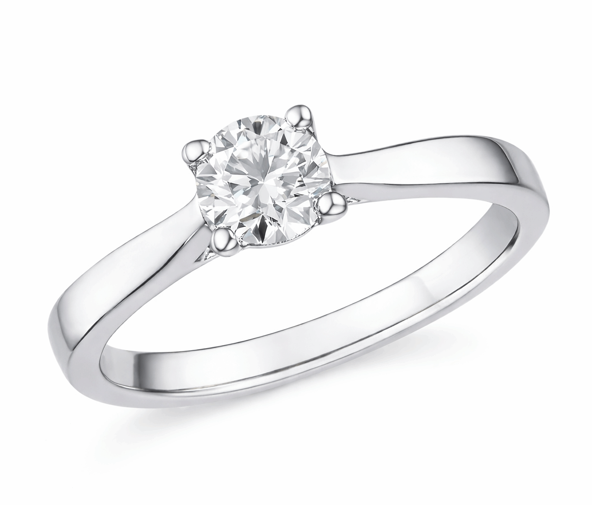 SOLITARIO DE ORO BLANCO Y DIAMANTES