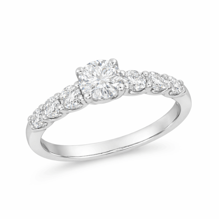 ANILLO DE ORO BLANCO CON DIAMANTE