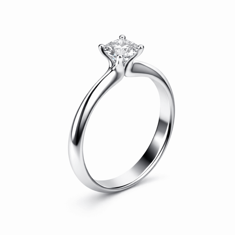 SOLITARIO DE PLATINO CON DIAMANTE