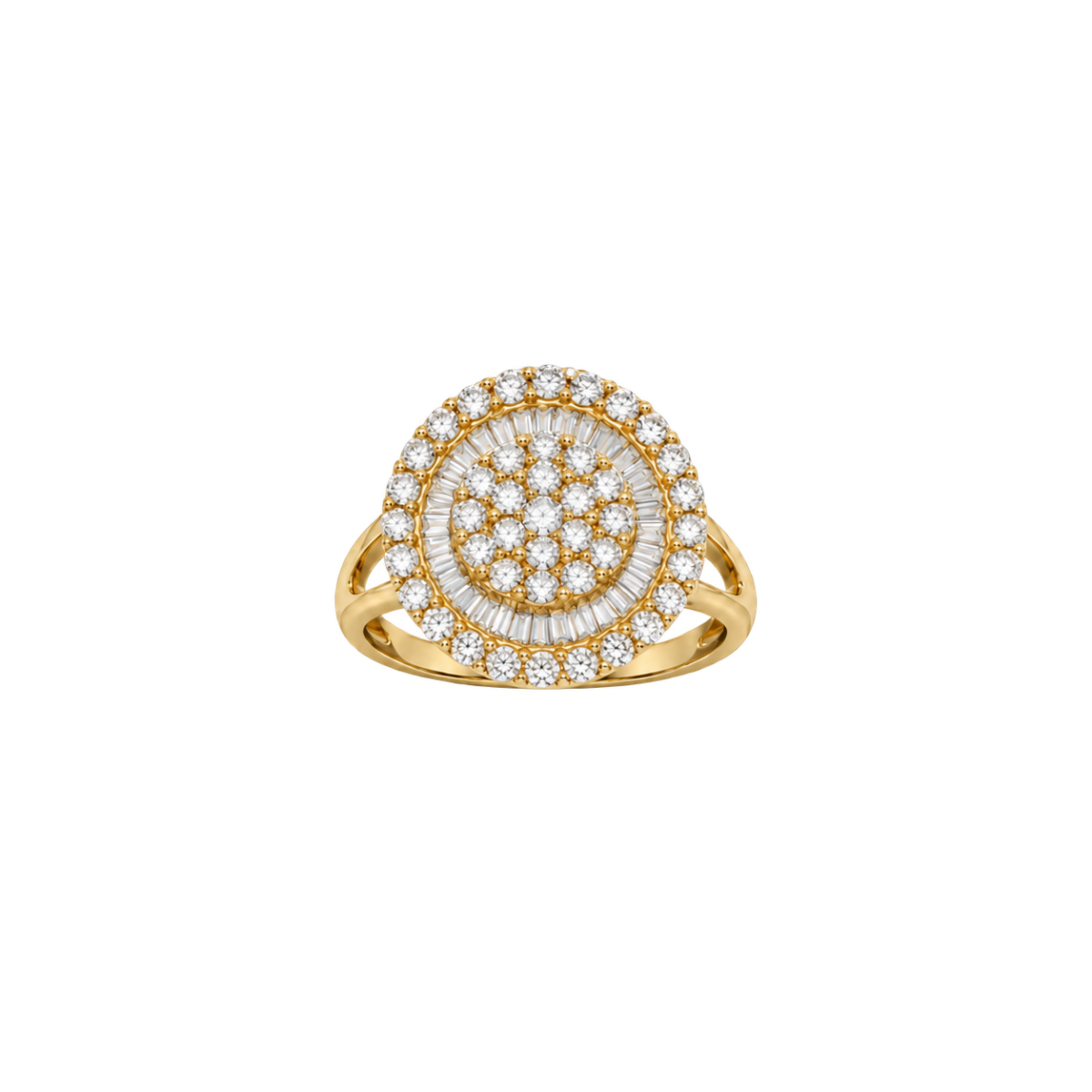 ANILLO EN ORO AMARILLO CON DIAMANTES