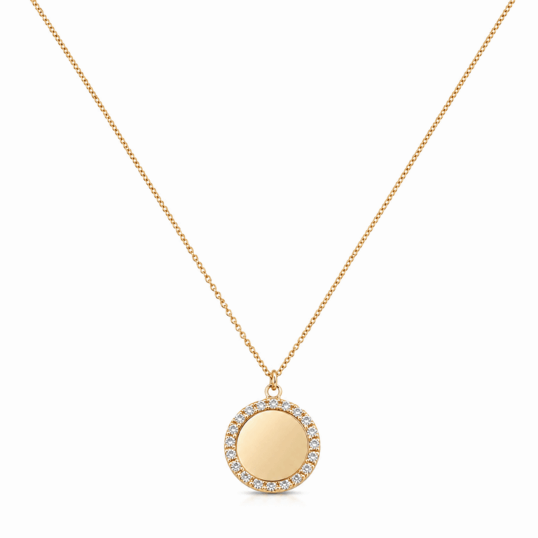 COLGANTE DE ORO AMARILLO CON DIAMANTES
