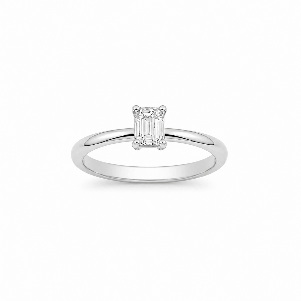 SOLITARIO DE ORO BLANCO CON DIAMANTE