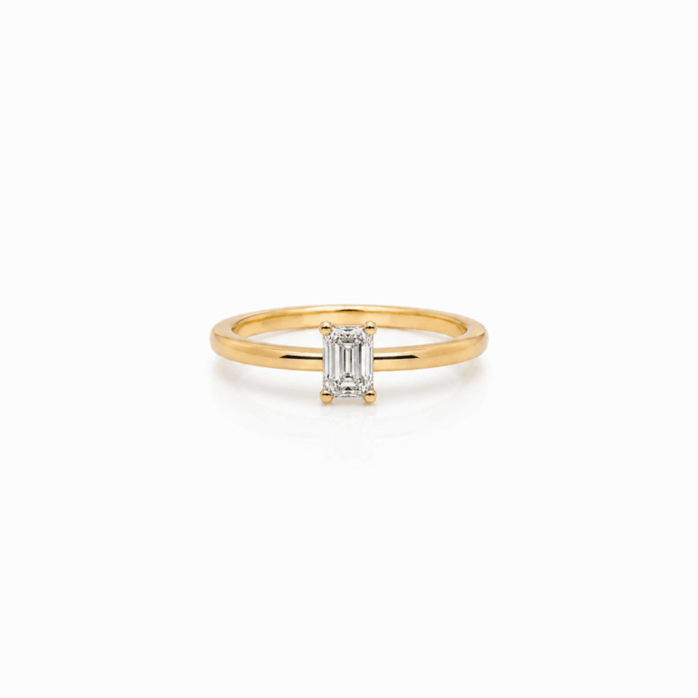 SOLITARIO ORO AMARILLO CON DIAMANTE