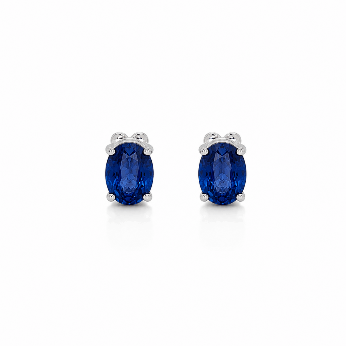 PENDIENTES DE ORO BLANCO Y ZAFIROS