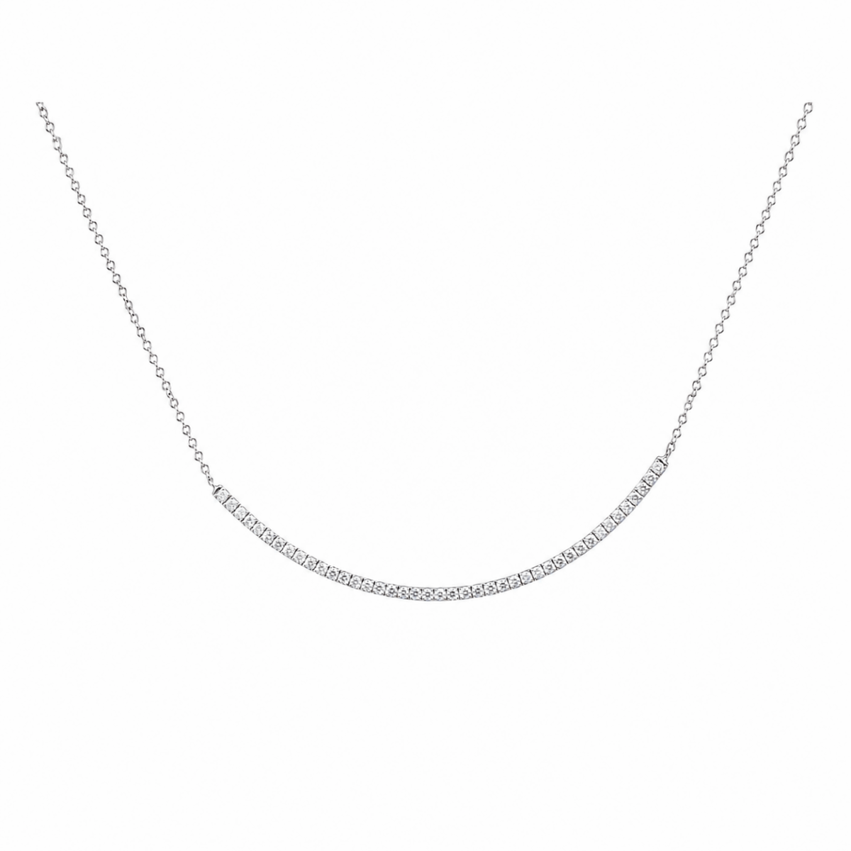Collar con Diamantes en Oro Blanco