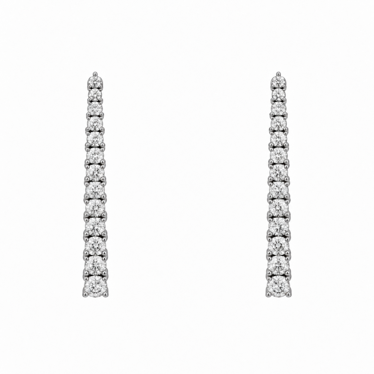 Pendientes en Oro Blanco con Diamantes