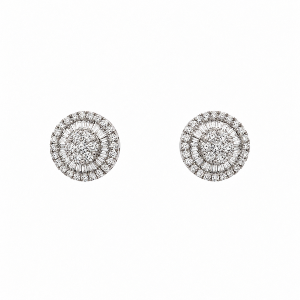 PENDIENTES EN ORO BLANCO CON DIAMANTES