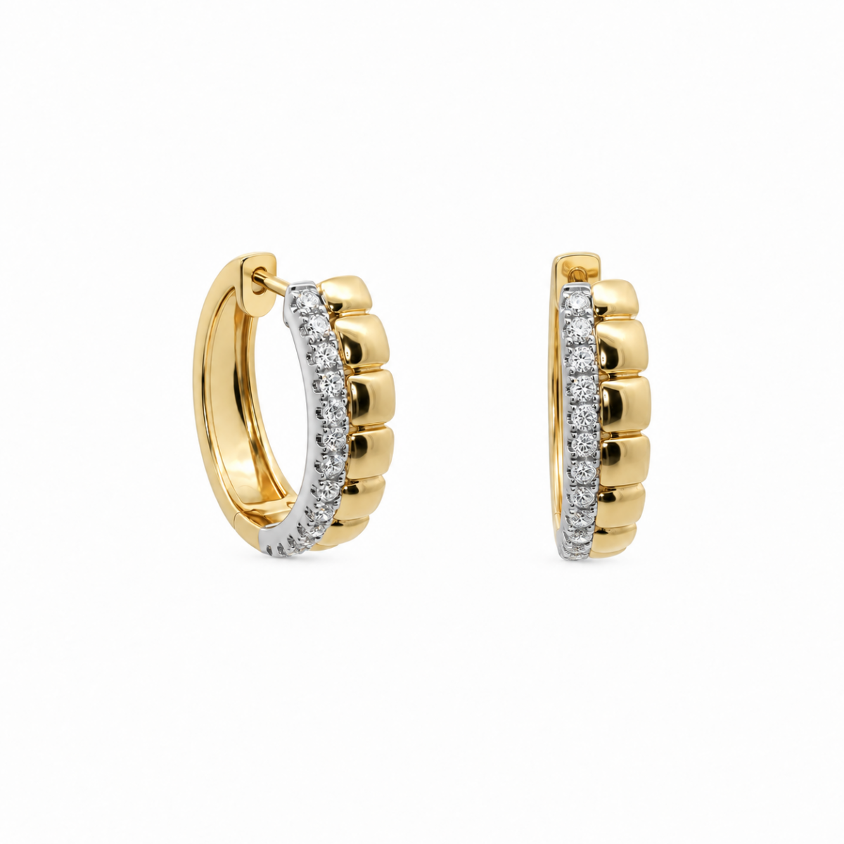 PENDIENTES EN ORO AMARILLO CON DIAMANTES