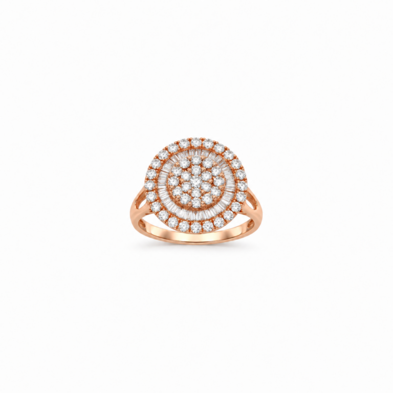ANILLO EN ORO ROSA CON DIAMANTES
