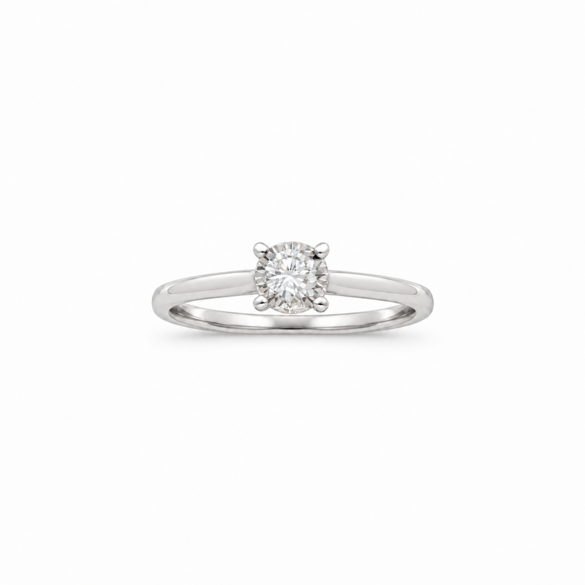 SOLITARIO EN ORO BLANCO CON DIAMANTE