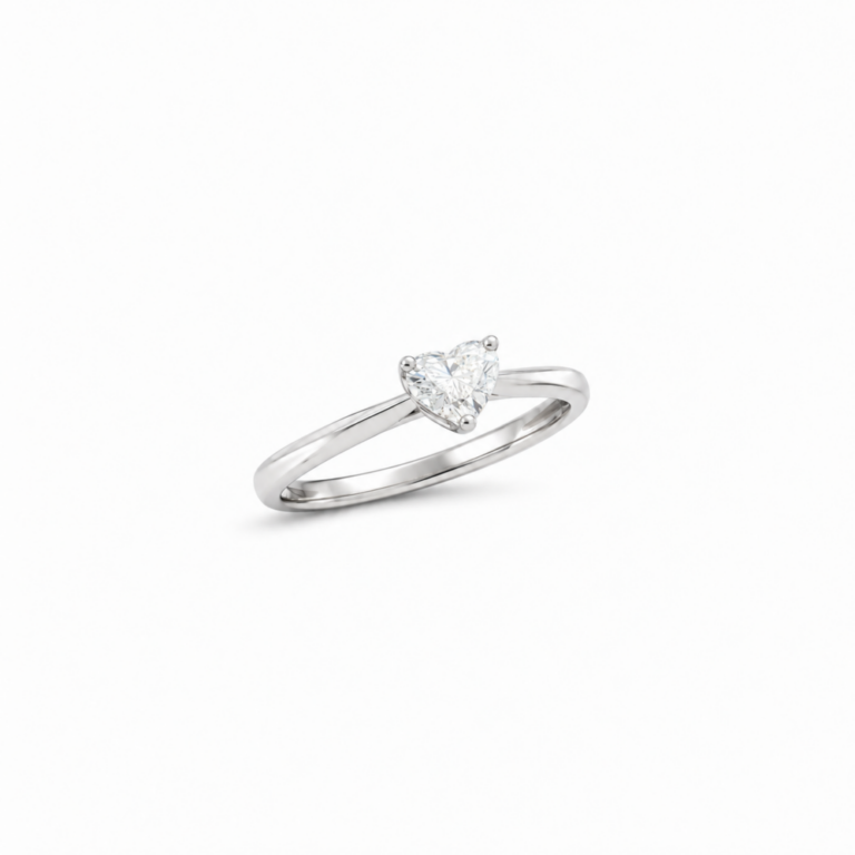 SOLITARIO EN ORO BLANCO CON DIAMANTE - Imagen 2