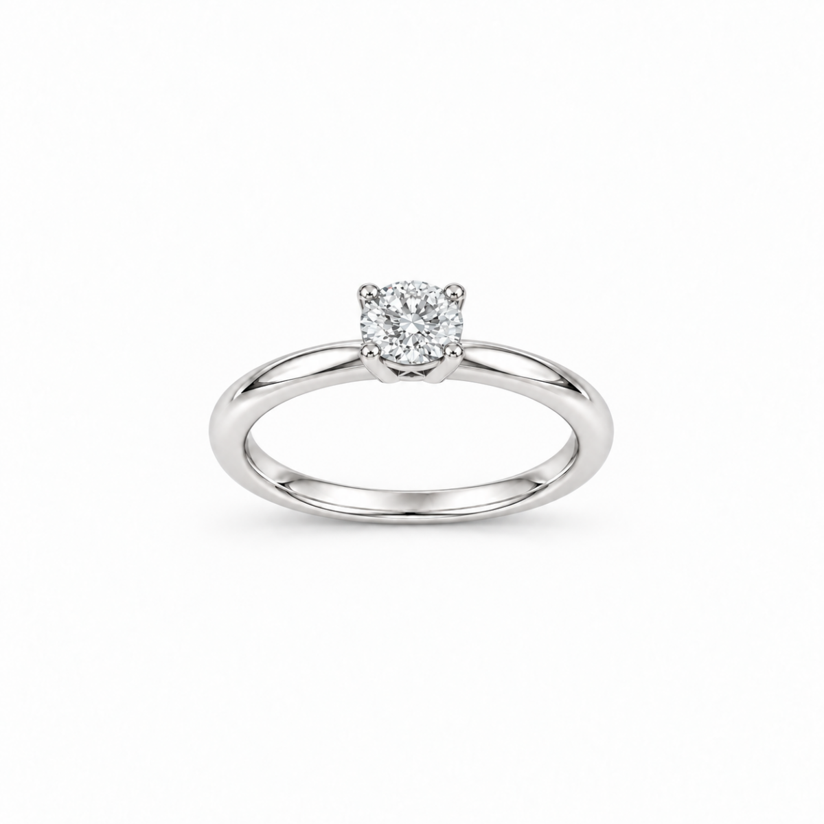 SOLITARIO EN ORO BLANCO CON DIAMANTE