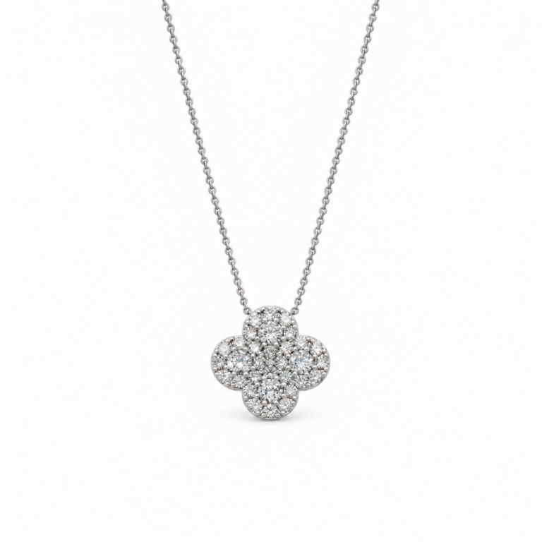COLGANTE EN ORO BLANCO CON DIAMANTES