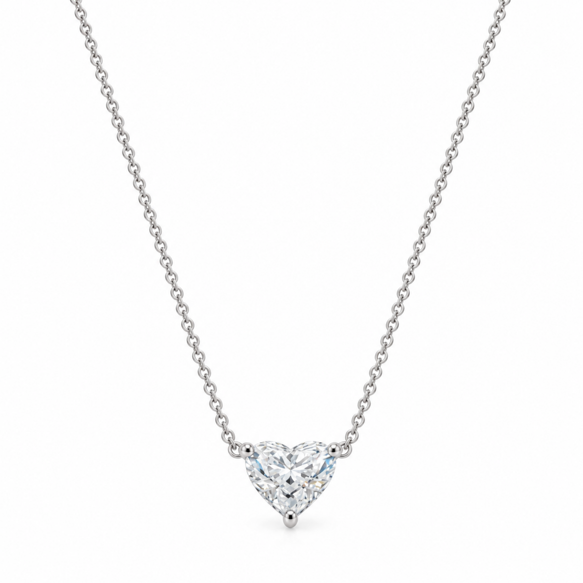 COLGANTE EN ORO BLANCO CON DIAMANTE