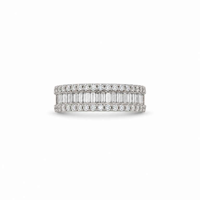 ANILLO EN ORO BLANCO CON DIAMANTES