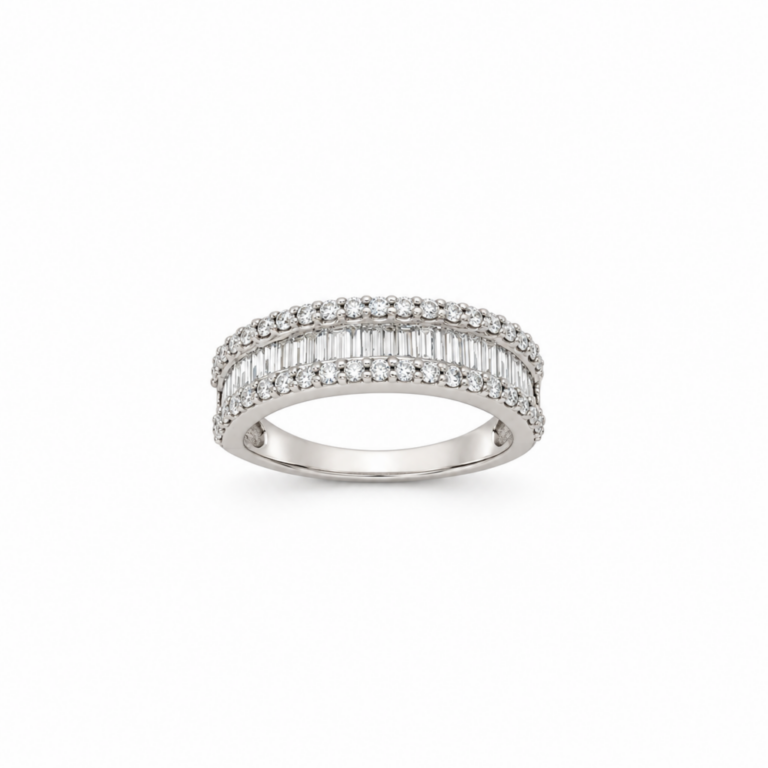 ANILLO EN ORO BLANCO CON DIAMANTES