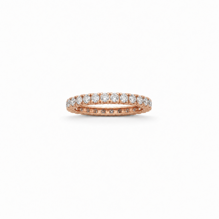 ANILLO EN ORO ROSA CON DIAMANTES