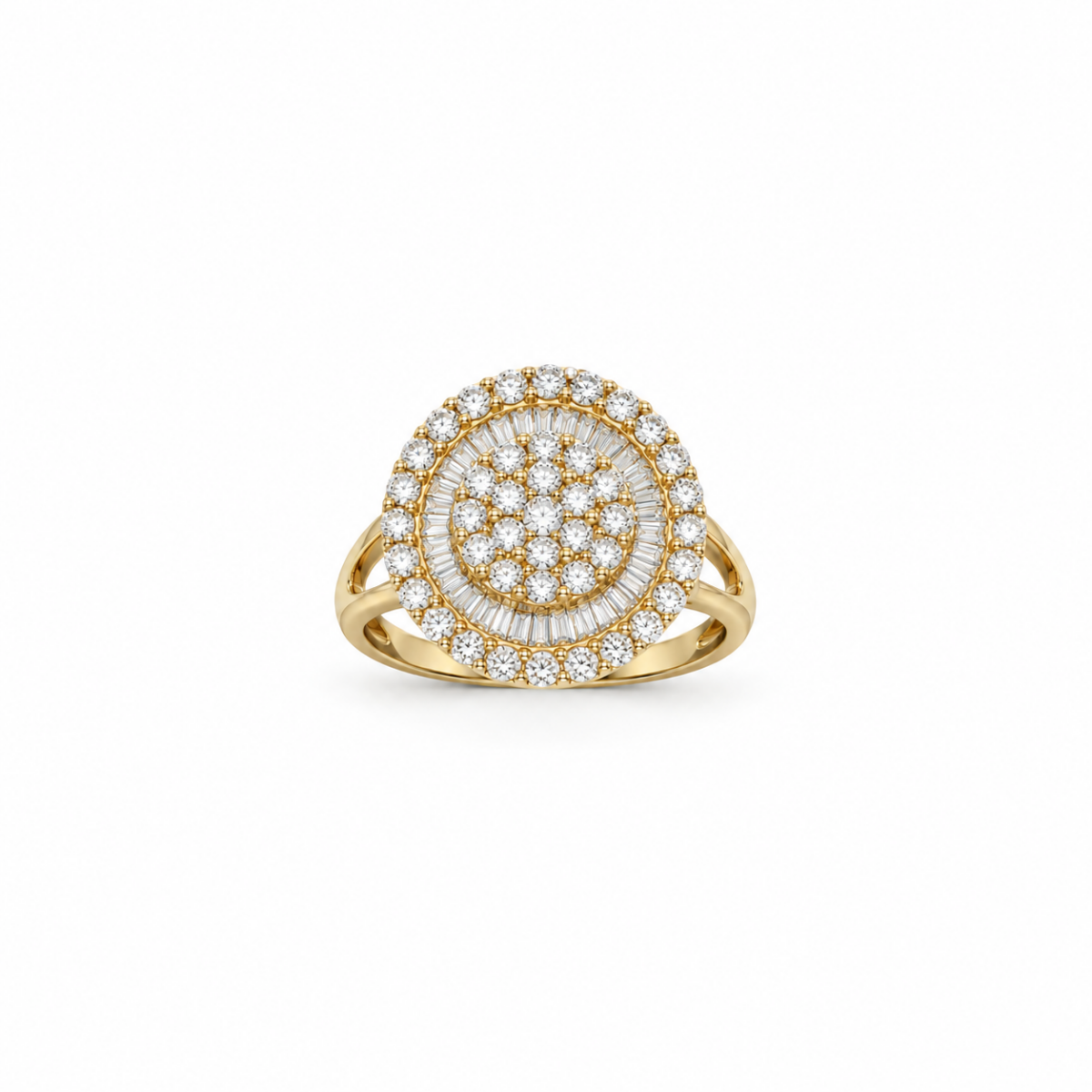 ANILLO EN ORO AMARILLO CON DIAMANTES